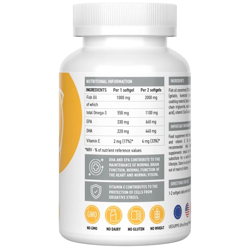 Ultrasupps Premium Omega-3 60 Softgels