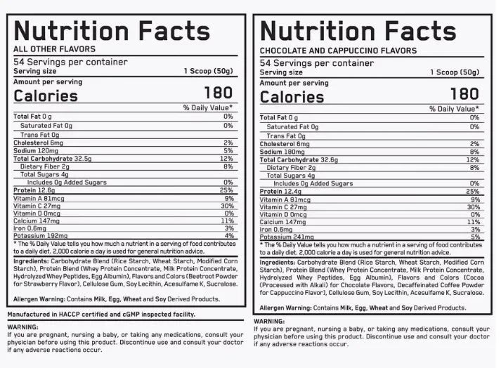 Everbuild Nutrition Gainer Mass Build 2720g