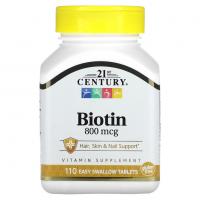 21st Century Biotin 800mcg 110-easy-swallow-tablets