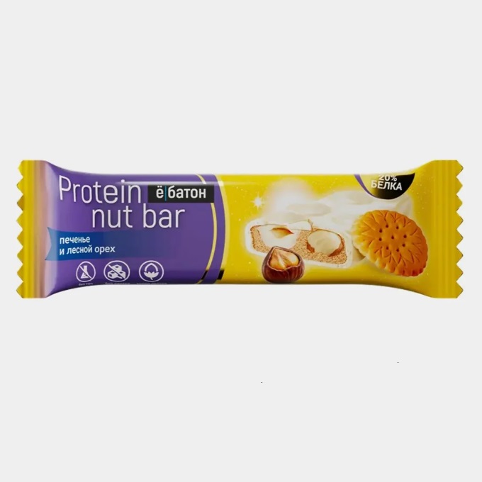 Ё/Батон Батончик Protein nut bar 40гр