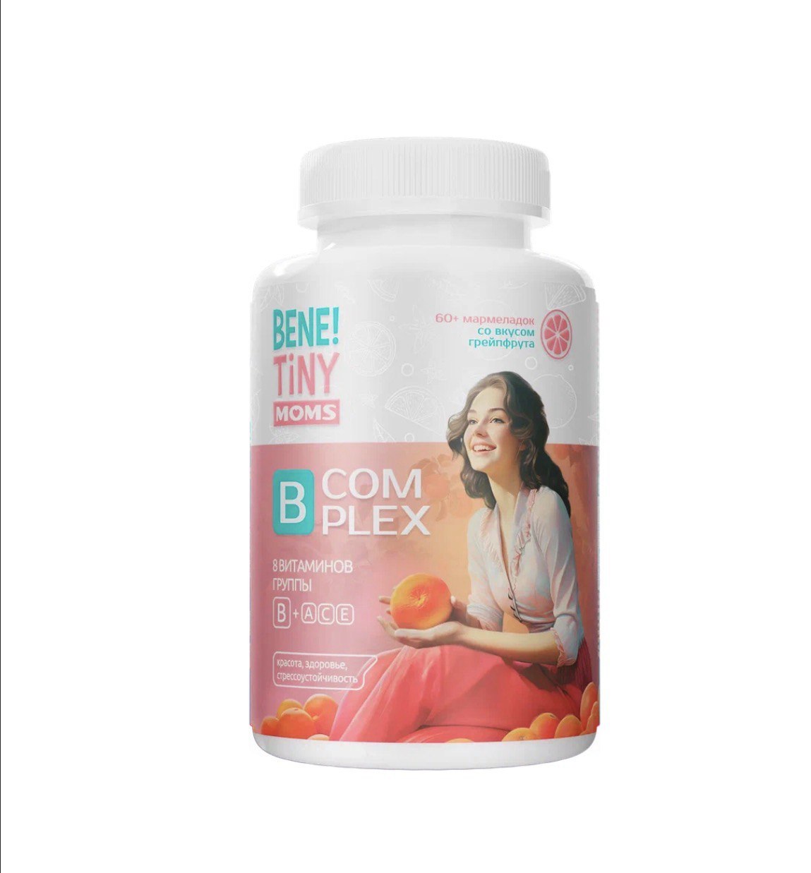 Bene! Tiny Moms Мармелад с витаминами группы B со вкусом грейпфрута 60шт
