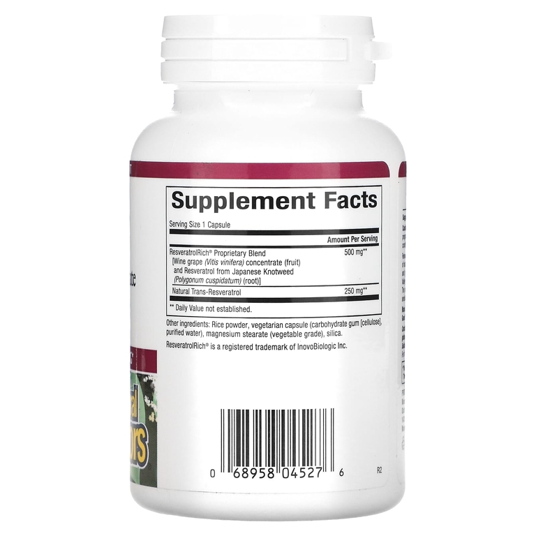 Natural Factors ResveratrolRich Super Strength Resveratrol Concentrate 60 vcaps