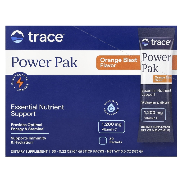 Trace minerals Electrolyte stamina powerpak orange blast 30packets