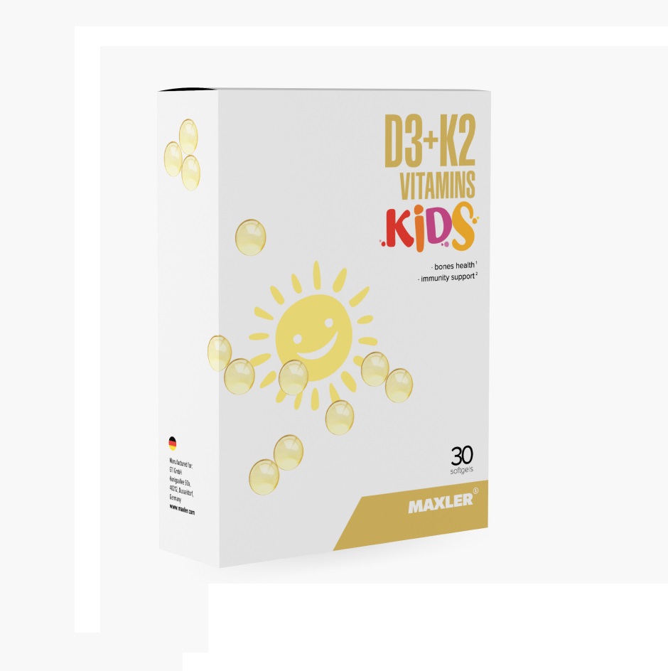 Maxler D3+K2 Vitamins Kids 30softgels