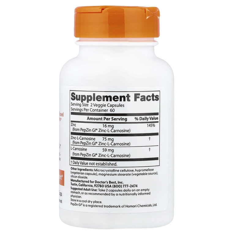 Doctor's Best PepZinGi 120vegcaps