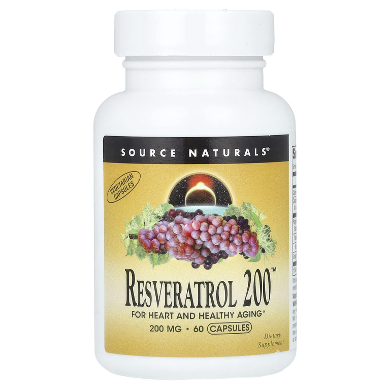 Source Naturals Resveratrol Ресвератрол 200mg 60caps