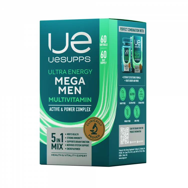 UESUPPS Mega Man Multivitamin Ultra Energy 60softgels