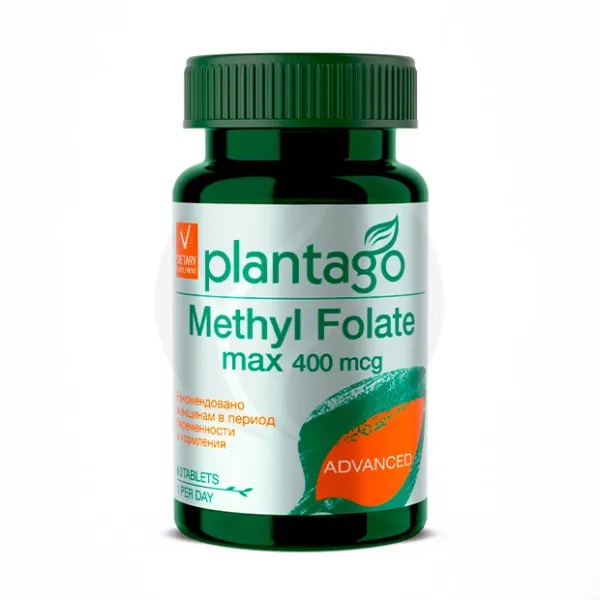 Plantago Methyl Folate 400 mcg 60 tabs