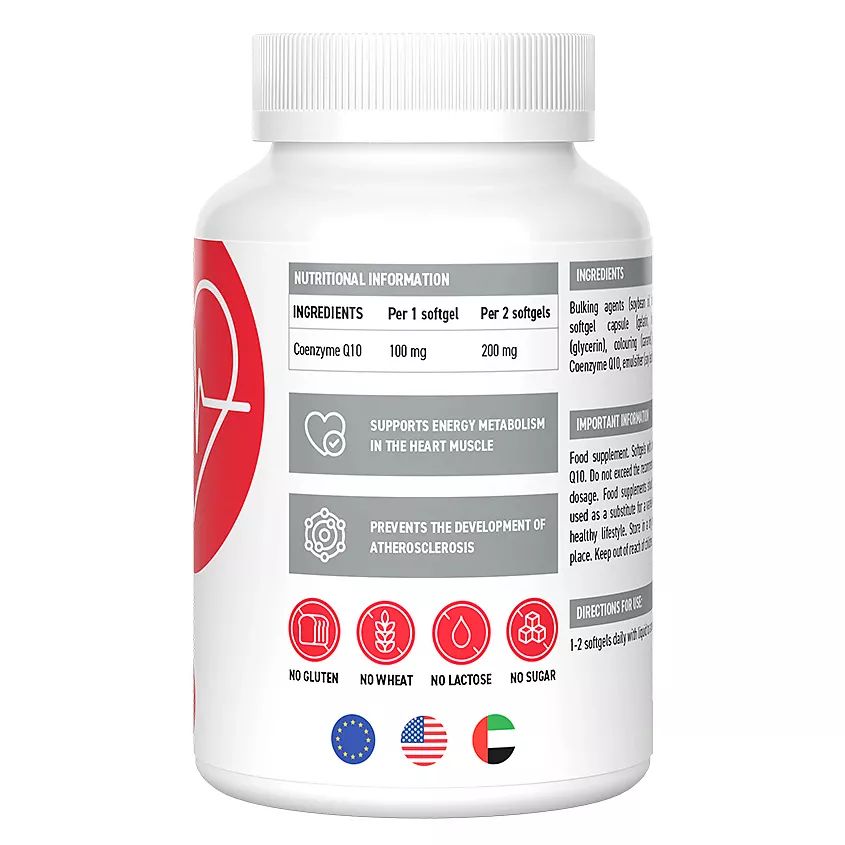 UltraSupps Coenzyme Q10 100 mg 30 Softgels