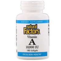 Natural Factors Vitamin A 10000IU 180softgels