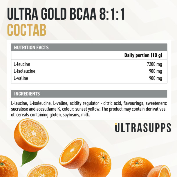 UltraSupps Ultra Gold Bcaa 8:1:1 300g 