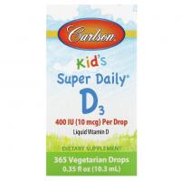 Carlson Super D3 10mcg 365 vegetarian drops 10.3ml