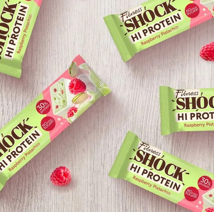 FitnesShock Батончик глаз. 40г Фисташка-малина