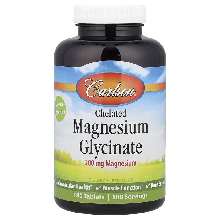 Carlson Magnesium Glycinate 200mg 180tablets