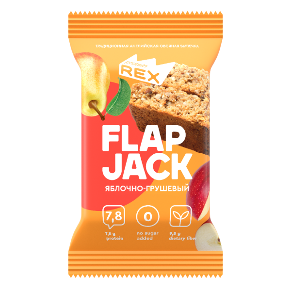 ProteinRex Печенье овсяное протеиновое Flap Jack 60г Яблоко-груша