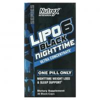 Nutrex Lipo-6 Black Nighttime 30black-caps