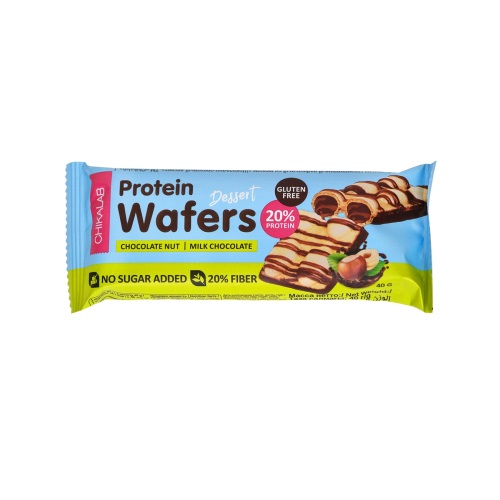 Chikalab Protein Wafers Двойная вафля с начинкой 40гр Шоколадно-ореховый