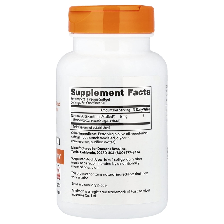 Doctor’s Best Astaxanthin 6mg 90vegcaps