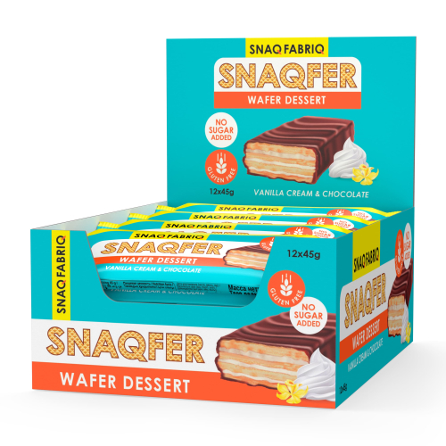 Snaq Fabriq Snaqfer Батончик вафельный глазированный 45г Ванильный крем и бельгийский шоколад