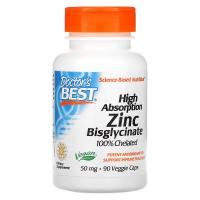 Doctor's Best High Absorption Zinc Bisglycinate 90vcaps