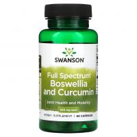 Swanson Full spectrum Boswellia and Curcumin 300mg 60capsules