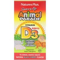 NaturesPlus Vitamin D3 500IU 90 animal shaped tablets