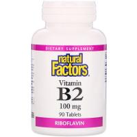 Natural Factors Vitamin B2 Riboflavin 100mg 90tabs