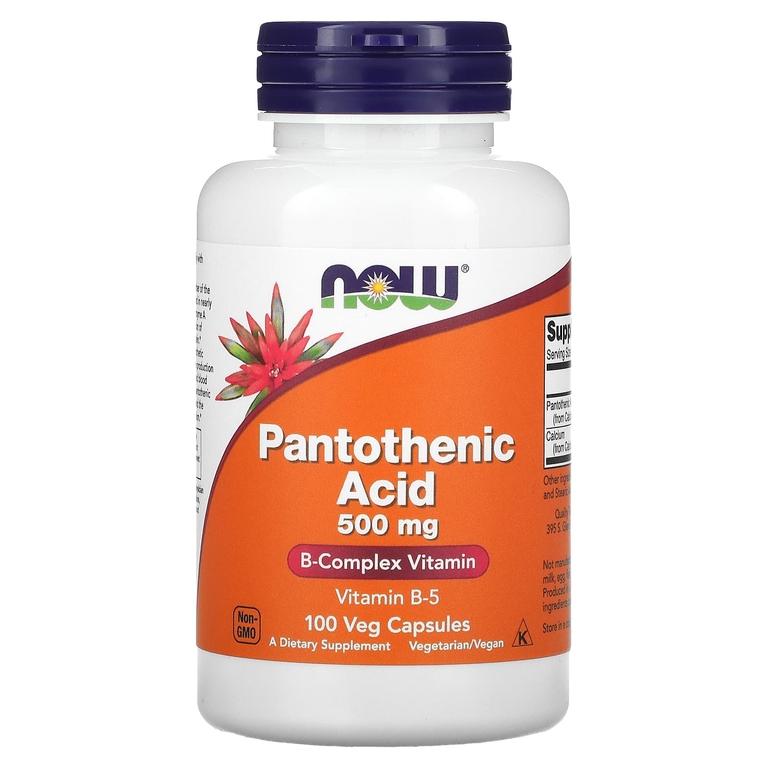 NOW Pantothenic Acid 500mg 100vcaps