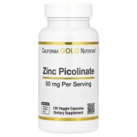 California Gold Nutrition Zinc Picolinate 120vcaps