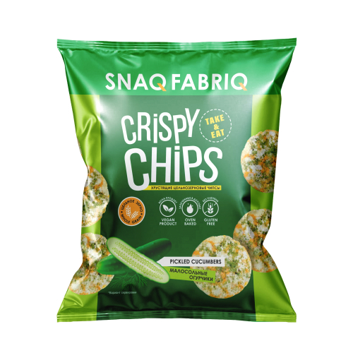 Snaq Fabriq Чипсы низкокалорийные 50г Малосольные огурчики