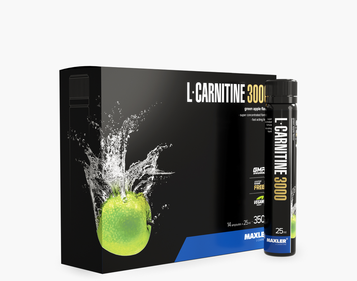 Maxler L-Carnitine 3000 Maxler 14x25ml (Зеленое яблоко)