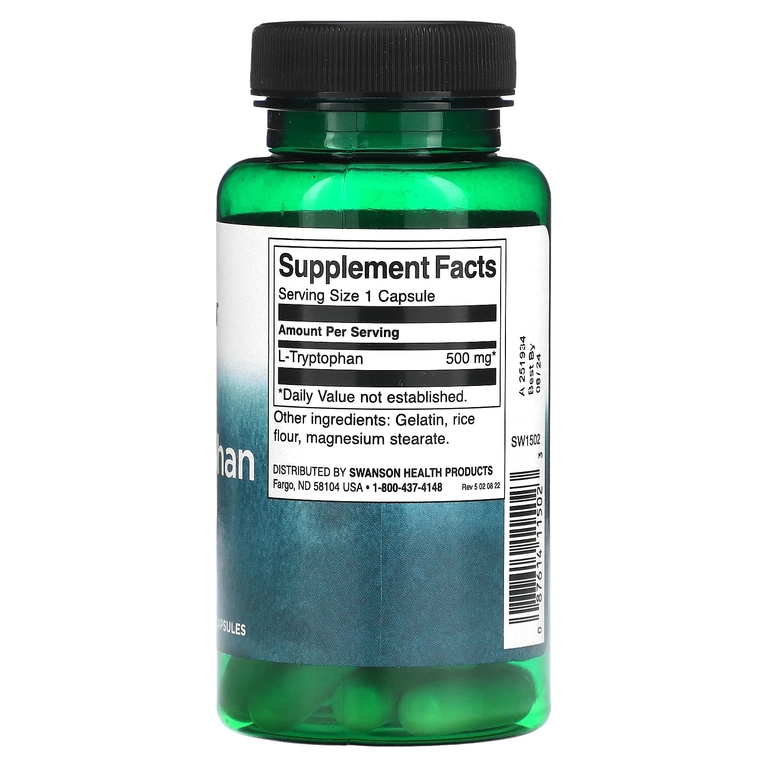 Swanson L-Tryptophan 500mg 60 Caps