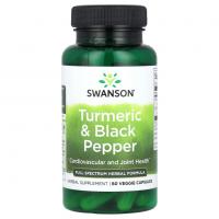 Swanson Turmeric black pepper 60 veggie capsules
