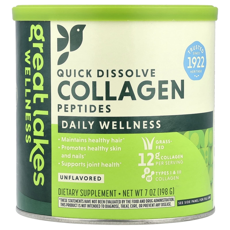 Great Lakes Wellness Collagen Peptides 198g unflavored