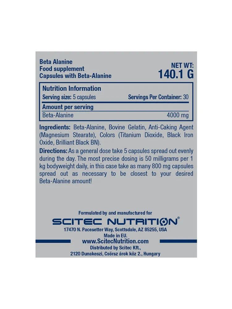 Scitec Nutrition Beta Alanine 150 caps