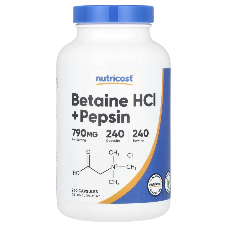 Nutricost Betaine HCl + Pepsin 240caps