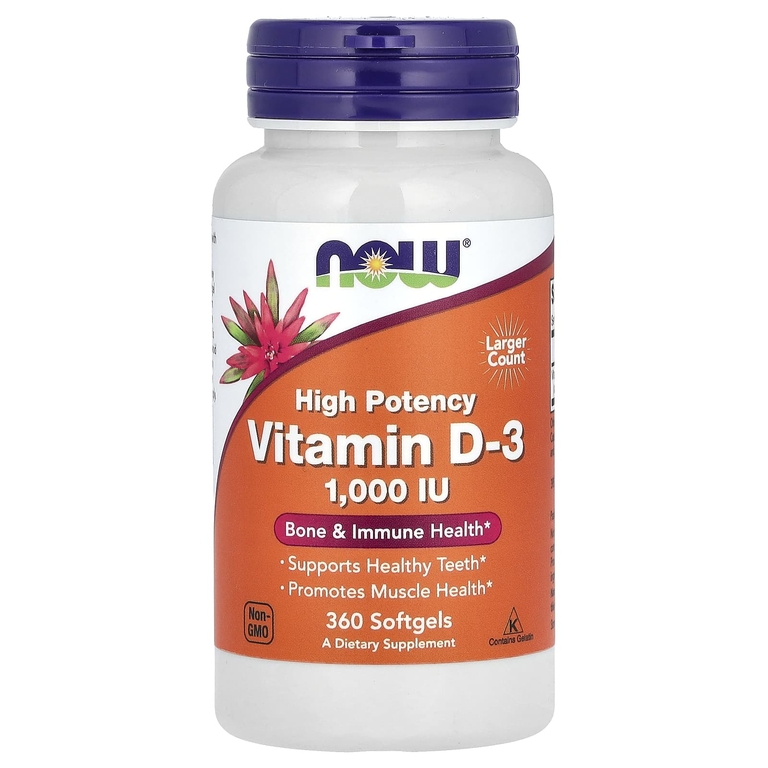 NOW Foods Vitamin D-3 1000IU 360softgels