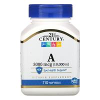 21st Century Vitamin A 3000mcg 10000IU 110softgels