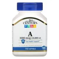 21st Century Vitamin A 3000mcg 10000IU 110softgels