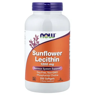 NOW Sunflower Lecithin 1200mg 200sgels