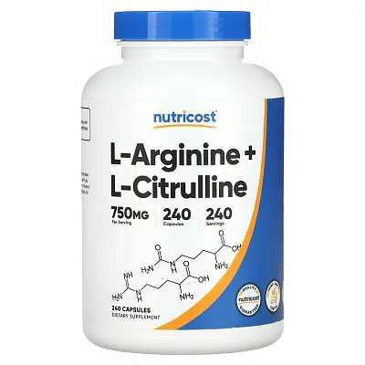 Nutricost L-Arginine-L-Citrulline 750mg 240caps
