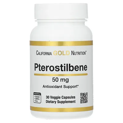 California Gold Nutrition Pterostilbene 50mg 30vegcaps