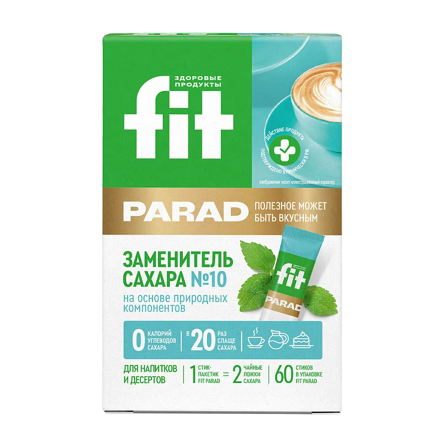 Fit Parad №10 Смесь подсластителей на основе эритритола (60шт/стики)